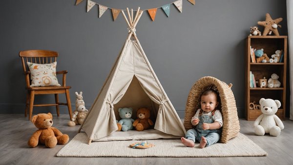 Tipi pour bébé : les jouets à emmener à l'intérieur