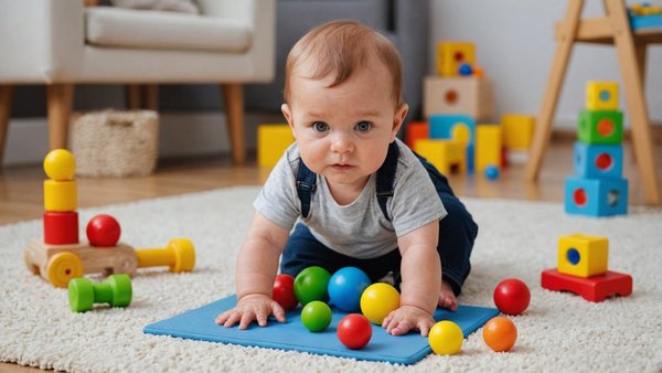 Jouets bébé avec tapis d'éveil et jouets montessori pour un développement optimal